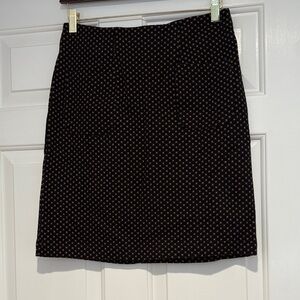 Fat Face Black and Tan Geometric Pencil Skirt